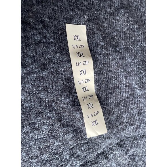 Croft & Barrow Mens Extra Soft 1/4 Zip Sweater XXL Charcoal Gray Knit - Picture 3 of 7